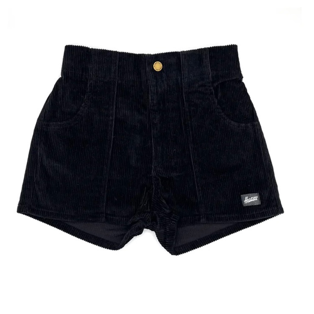 Hammies Womens Corduroy Shorts Black Cord Cords Retro 26 28 30 NEW BNWT NWT